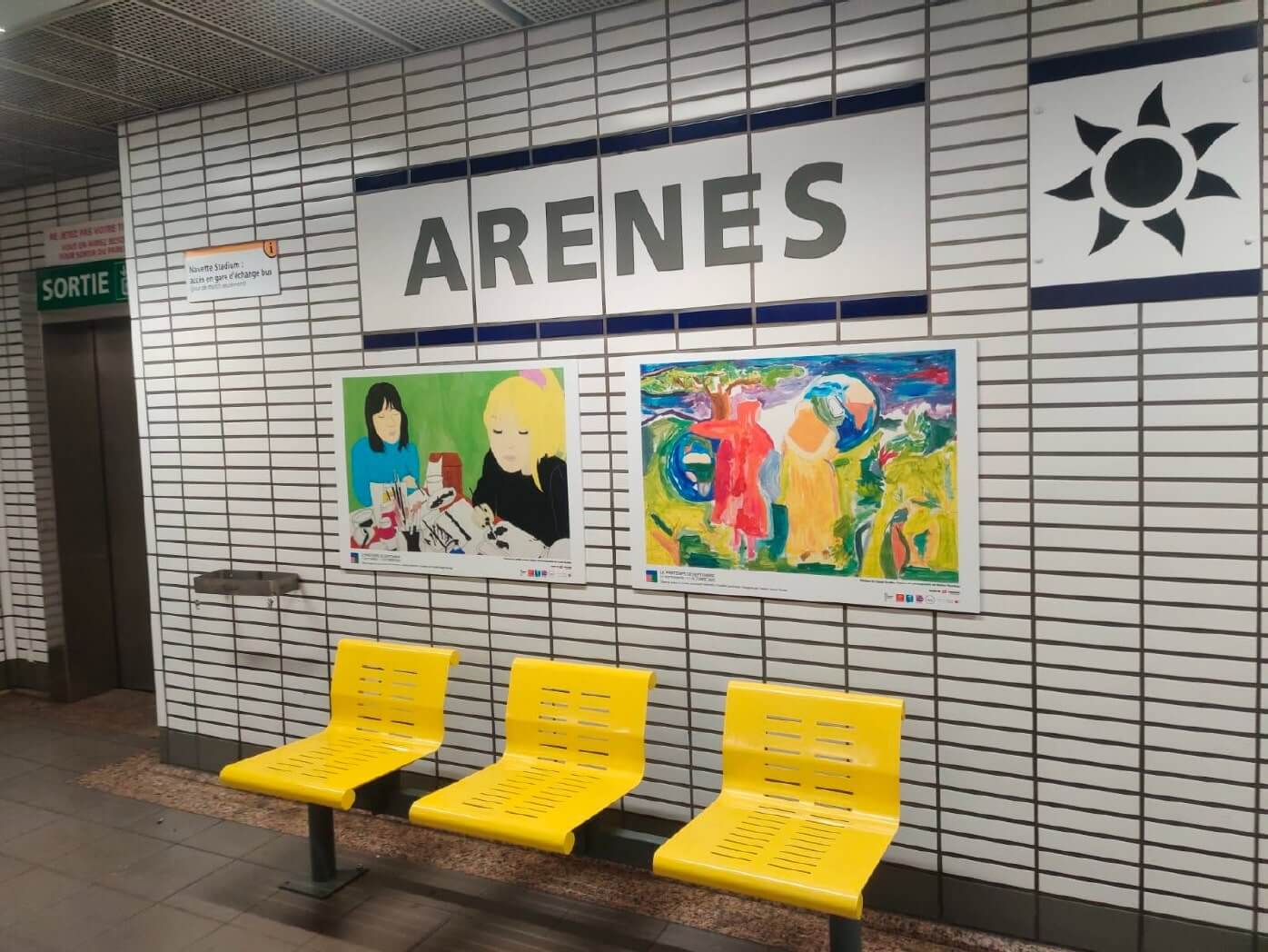 Serge Boulaz - Métro - Arrêt Arênes